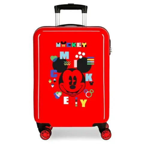 Trolley Abs 55cm 4 Wheels Red Mickey Shape Shifter