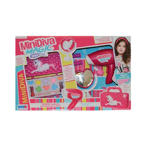 Minidiva Makeup with Hair Dryer and Accessories: Your Beauty Set for Glamorous Fun