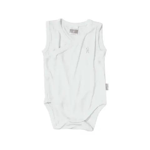 Bamboo Crisscross Bodysuit 0 Months White