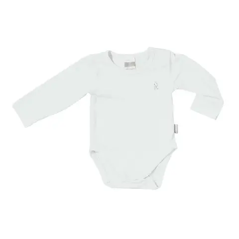 Body Manica Lunga Bamboo 6-9 Mesi Bianco