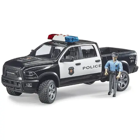 Bruder Police Pick-up Car Ram 2500 With Policeman