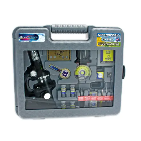 Case with Metal Microscope 100-200-300-600-1200x Zoom 68 Pieces