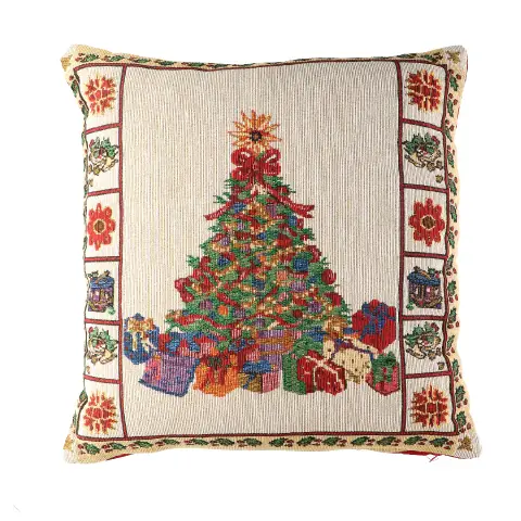 Cushion with Christmas Tree Decorations