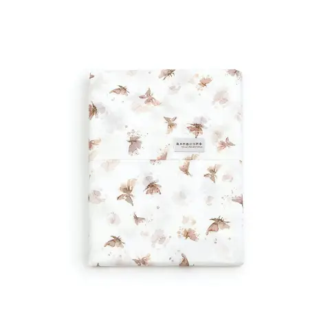Crib/Carry Sheet 75x100cm. with Pillowcase Print Buttefly