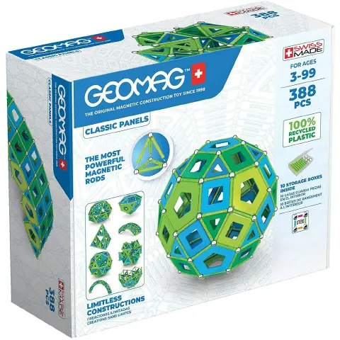 Geomag Classic Panels Masterbox Green Line Cold 388 Pezzi