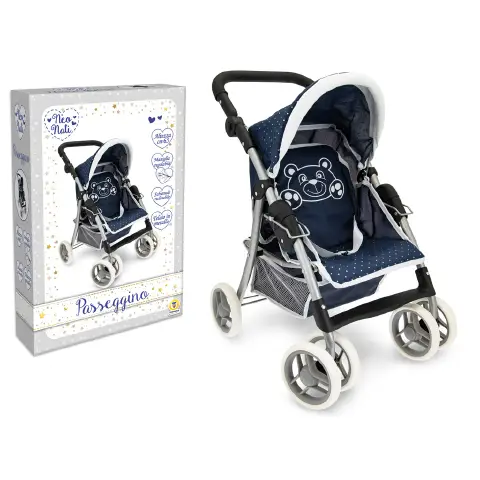 Metal Teddy Bear Stroller Adjustable Backrest H65