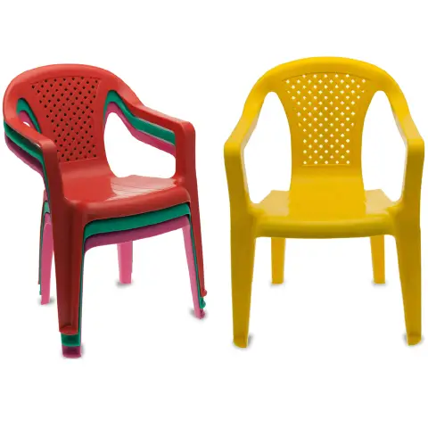 Sedia con Poggiabraccio . 38x38x52 cm. - confezione 4 pz
