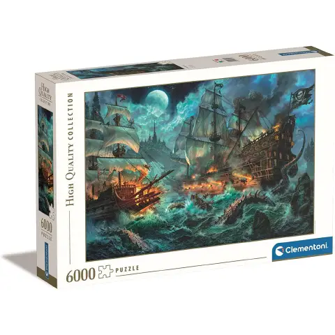 Puzzle 6000 Pieces Hqc Pirates Battle Clementoni 36530