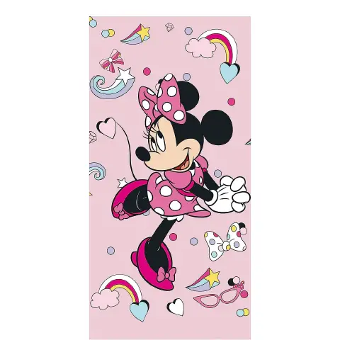 Minnie Beach Towel Cm 70x140 100% Cotton