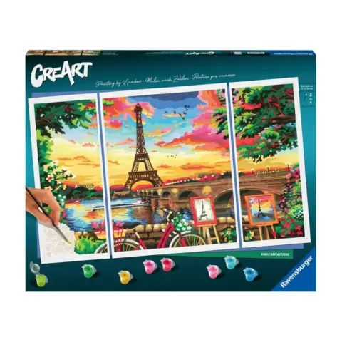 Creart Premium Triptych Series Paris Reflections
