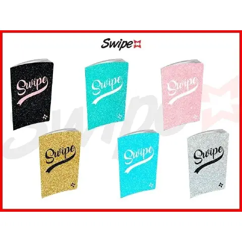 Swipe Glitter Quaderno Maxi A4 Gr. 80 - Rigatura B - confezione 10 pz