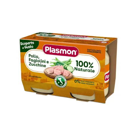 Omogeneizzato Plasmon gr. 120x2 Pollo Fagiolini Zucchine