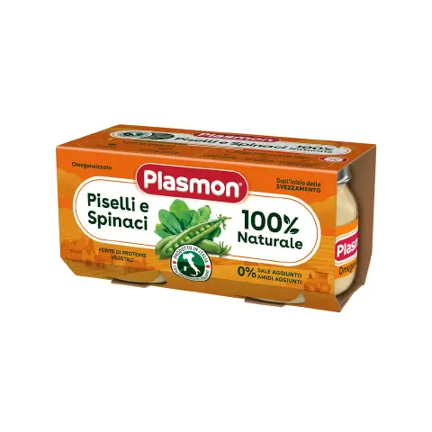 Omogeneizzato Plasmon gr. 80x2 Piselli Spinaci