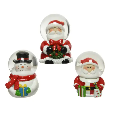 Snowball 7 Cm Santa Claus/Snowman Assorted