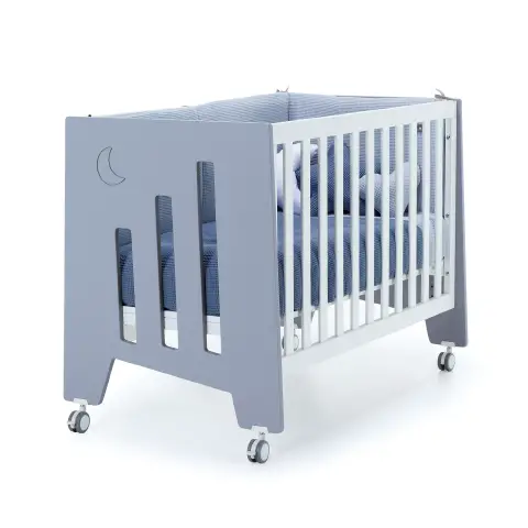 CO-SLEEPING PACK OMNI WHITE BLUE DENIM K16-M7741 WITH 606-121 + 607-121 TEXTILE AND 60X120 MATTRESS