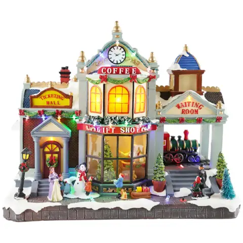 Scenario Gift Shop Station Animated Adapter Included Multicolor Led