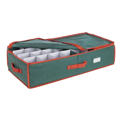 Container Xmas Spheres Ret Green 64p D80