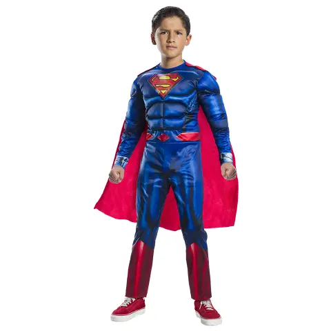 Costume Superman Black Line Deluxe per Bambini - Taglia S 3/4 anni