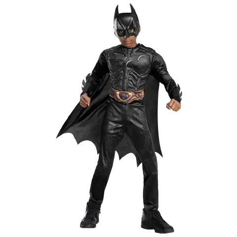 Costume Batman Black Line Deluxe per Bambini - Taglia L - 8/10 anni