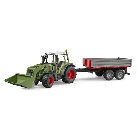 Bruder Tractor Fendt Vario 211 With Bucket And Trailer