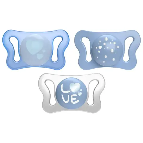 Soother Phisyoforma Micro' Blue Sil 0-2M 2 Pieces