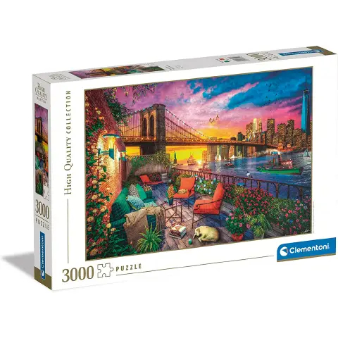 Puzzle 3000 Pieces HQC Manhattan Balcony Sunset