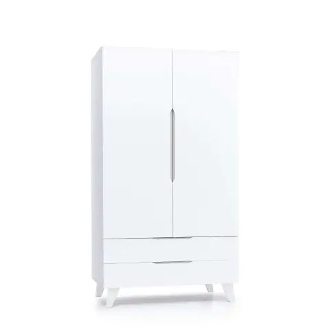 Alondra Wardrobe Style White 2 Doors+2 Drawers A347-m7700