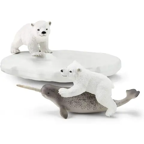 Schleich Bear Cubs and Narwhal of Ice