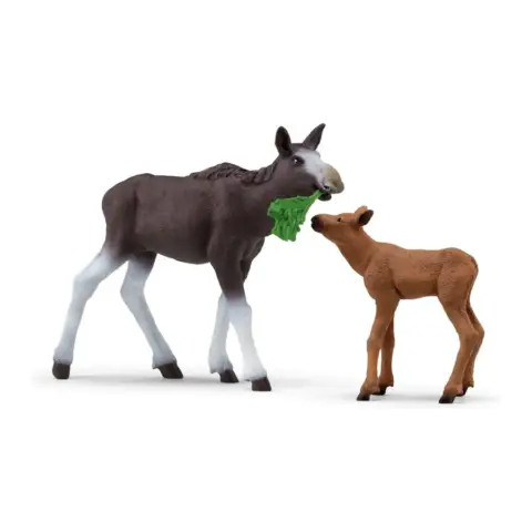 Schleich Female Elk With Puppy