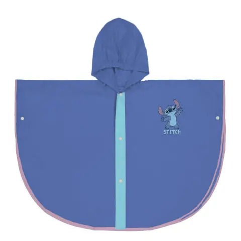 Stitch Waterproof Poncho T03/04 Blue
