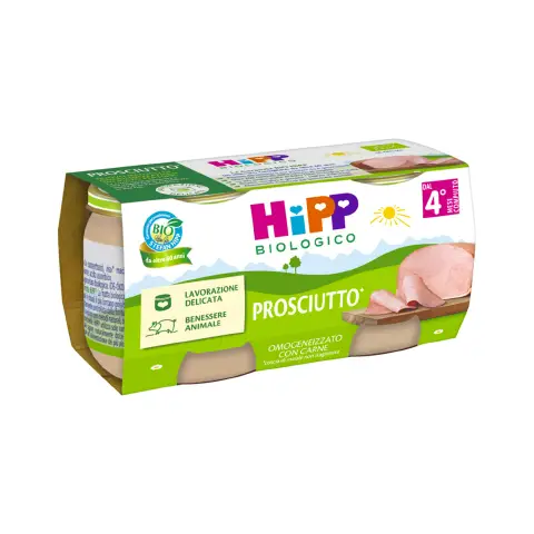 HIPP Homogenized Organic Meat with Cooked Ham and Vegetables - 2x80g