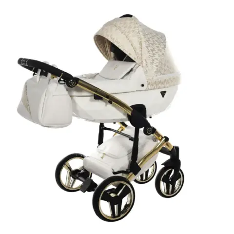 JUNAMA ZEBRA 2 IN 1 WHITE AND YELLOW GOLD FRAME