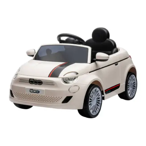 Fiat 500e 12V Children's Electric Car with Radio Control White