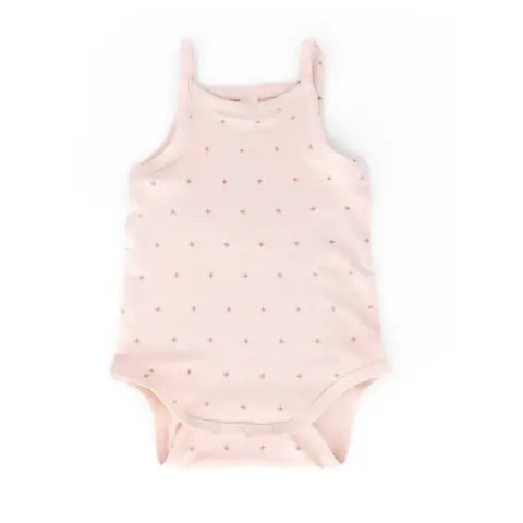 Body Canottiera con Spalline Sottili - Taglia 3 Mesi - Rosa Scuro