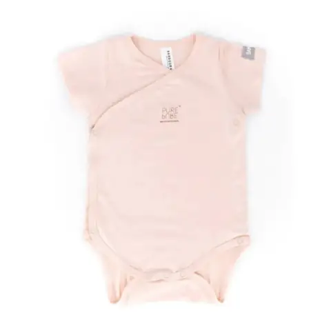 Bodysuit 1 Month Baby Short Sleeves Pink Bamboom C104-054-007