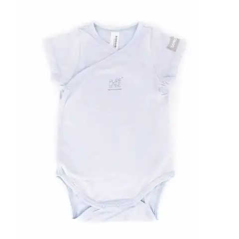 Baby Bodysuit 1 Month Short Sleeves Light Blue Bamboom C104-054-006
