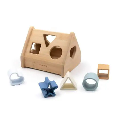 Bamboom Blue Wood Puzzle House