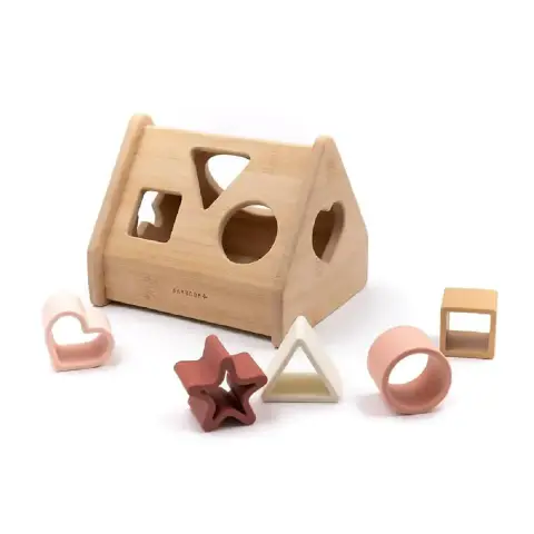Bamboom Pink Wooden Puzzle House