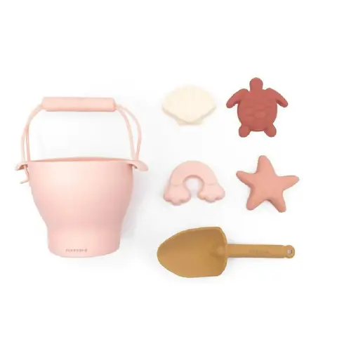 Bamboom Beach Bucket Set with Pink Accessories