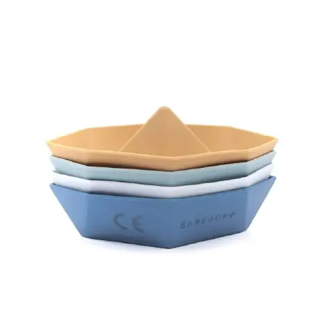 Bamboom Blue Bath Boats Set 4 Pieces