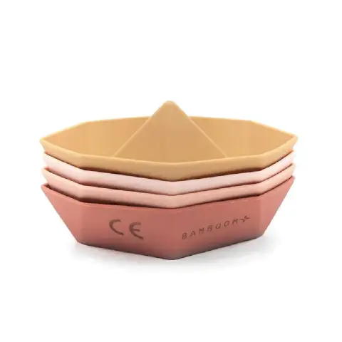 Bamboom Baby Bath Boats Pink Set 4 Pieces