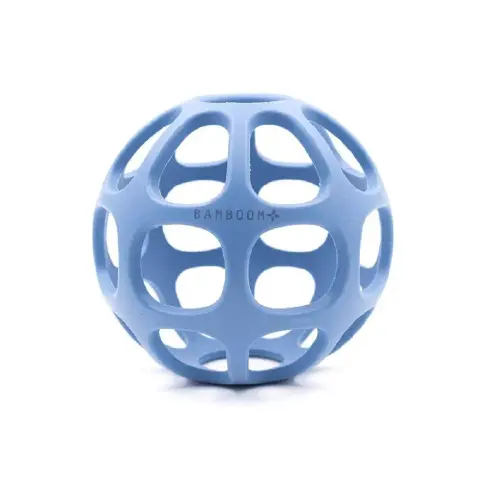 Bamboom Silicone Ball Teething Ring Blue