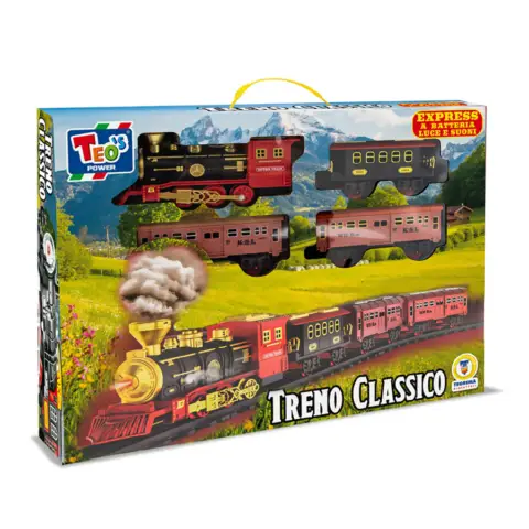 Pista Treno Classico Con Vapore Luci E Suoni