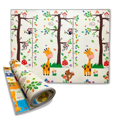 Maxi Rolling Play Carpet First Steps for Infants and Toddlers 200x150 cm, Thick 1 cm High