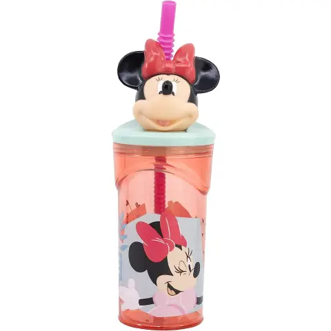 Minnie Glass with Straw 3D Tritan ml. 360