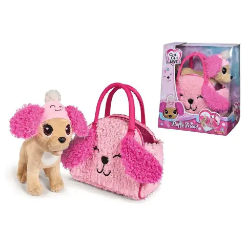 Chi Chi Love Fluffy Friend - Plush dog with cap and bag