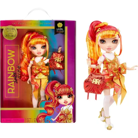 Rainbow High Doll Laurel De'Vious Orange Junior High Special Edition