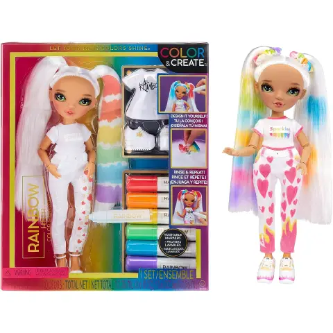 Rainbow High Color & Create Fashion Doll Green Eyes