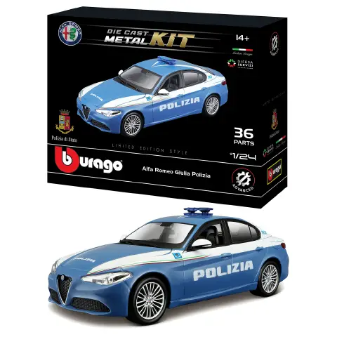 Car 1:24 Model Kit Giulia Police