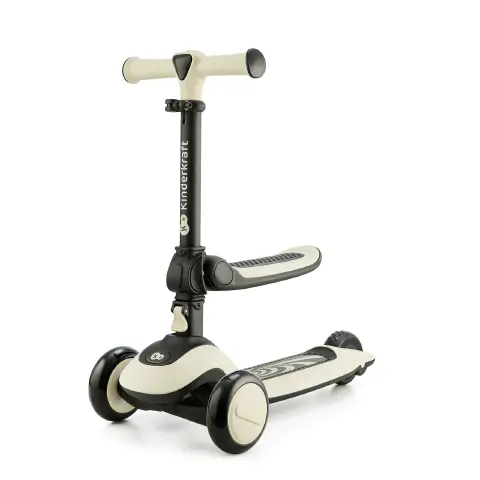 Monopattino 3 Ruote e Led Halley Bianco/nero